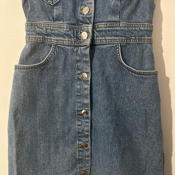 Zara mid blue mini denim dress - Picture 7 of 8